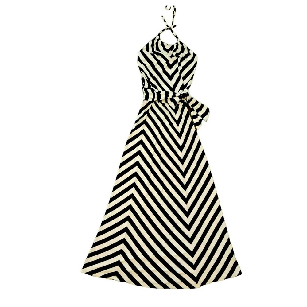 Michael Stars Striped Halter Maxi Dress